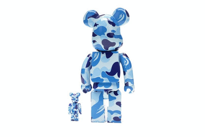 Bearbrick A Bathing Ape ABC Camo 100% & 400% Set Blue