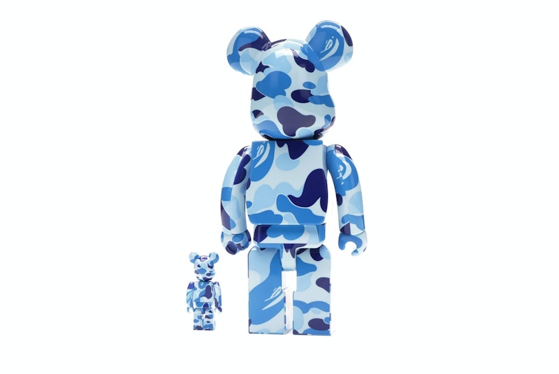 Bearbrick A Bathing Ape ABC Camo 100% & 400% Set Blue