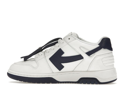 OFF-WHITE Out Of Office OOO Low Tops White Navy Blue
