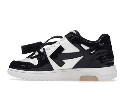 OFF-WHITE Out Of Office OOO Low Tops Patent Black White