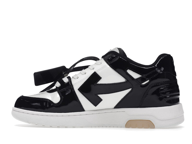 OFF-WHITE Out Of Office OOO Low Tops Patent Black White