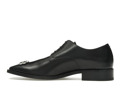 Balenciaga Rim Derby Shoes Black Leather