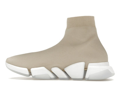 Balenciaga Speed 2.0 Recycled Sole Transparent Sole Beige