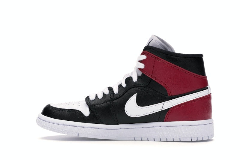 Jordan 1 Mid Black Noble Red (Women's)