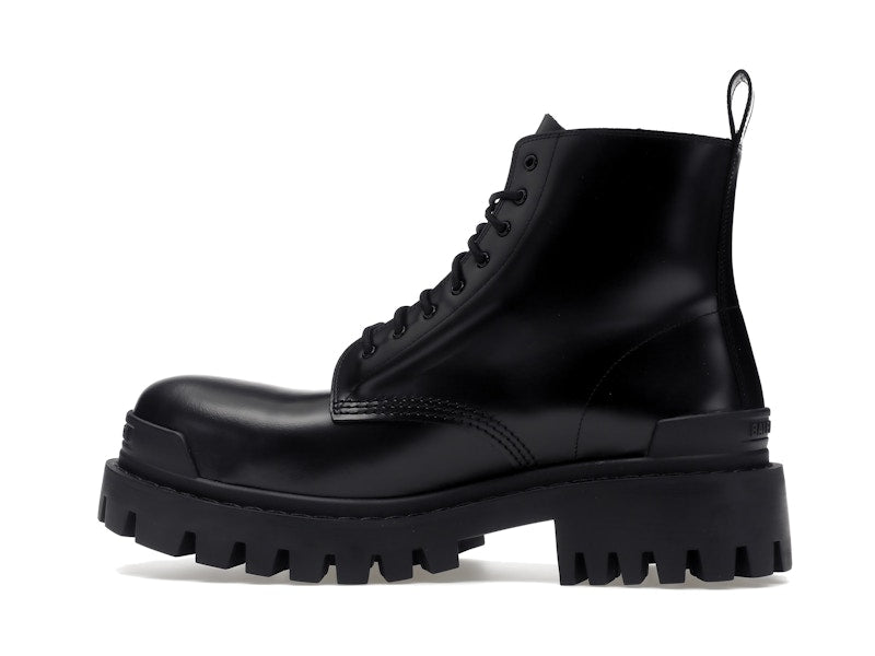 Balenciaga Strike 20mm Lace Up Boot Black