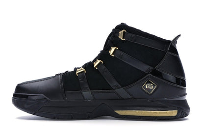 Nike LeBron Zoom 3 Black Metallic Gold