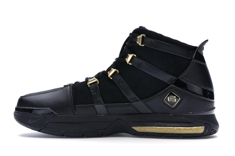 Nike LeBron Zoom 3 Black Metallic Gold