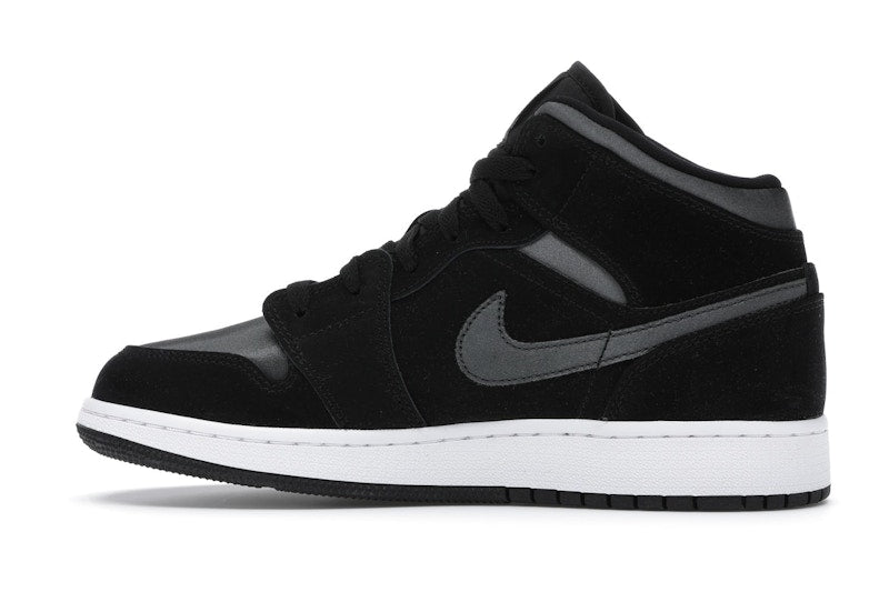 Jordan 1 Mid White Black Grey (GS)