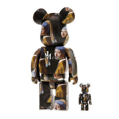 Bearbrick Johannes Vermeer (Girl with a Pearl Earring) 100% & 400% Set