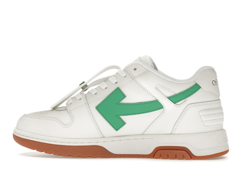 OFF-WHITE Out Of Office OOO Low Tops White Bright Green Brick Red