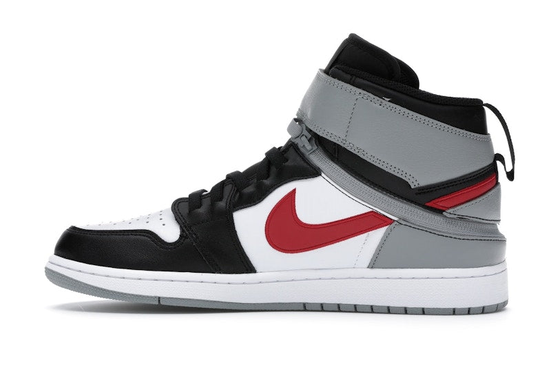Jordan 1 High FlyEase Black Particle Grey Gym Red