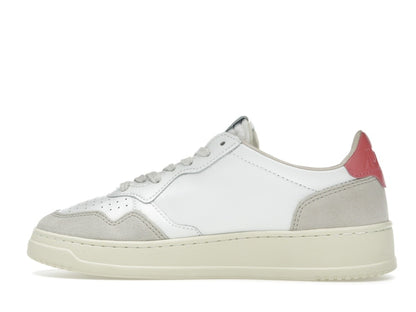 Autry Medalist Leather Low White Tearose Beige (Women's)