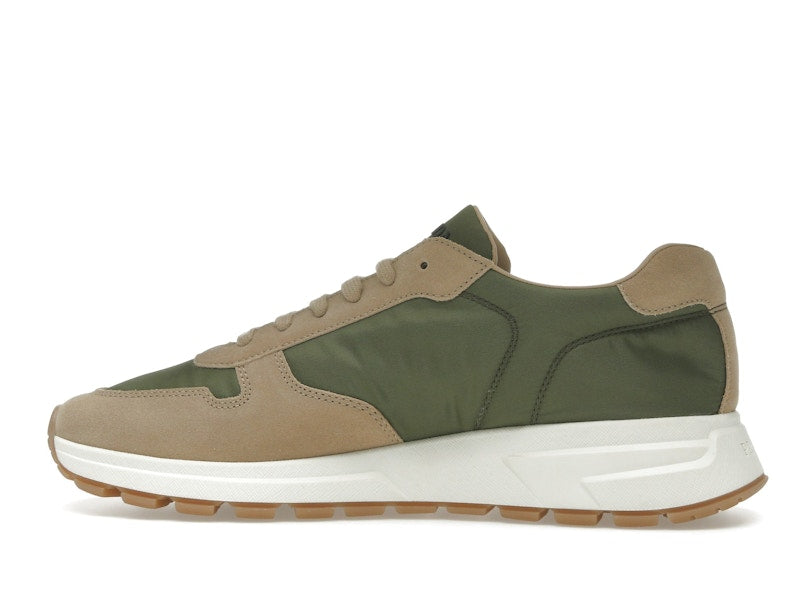 Prada PRAX 01 Sneakers Re-Nylon Brushed Leather Ecru Military