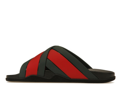 Gucci Web Slide Black Rubber (Women's)