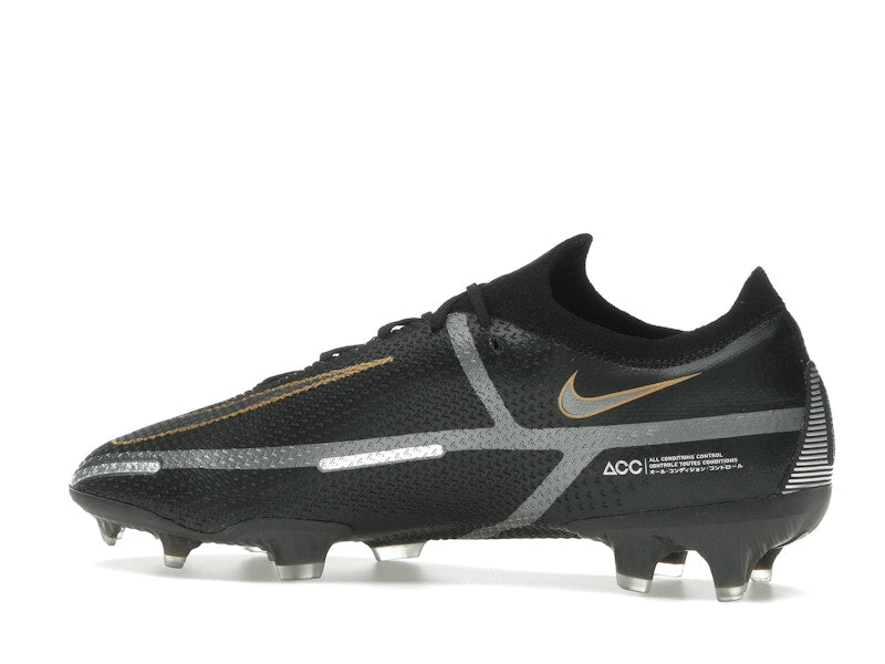 Nike Phantom GT2 Elite FG Black Metallic Dark Grey Metallic Gold