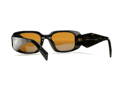 Prada Sunglasses PR 17WSF Black/Yellow Marble/Dark Brown (PR17WSF-19D01T-51)