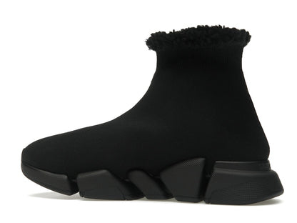Balenciaga Speed 2.0 Recycled Fake Fur Black (Women's)