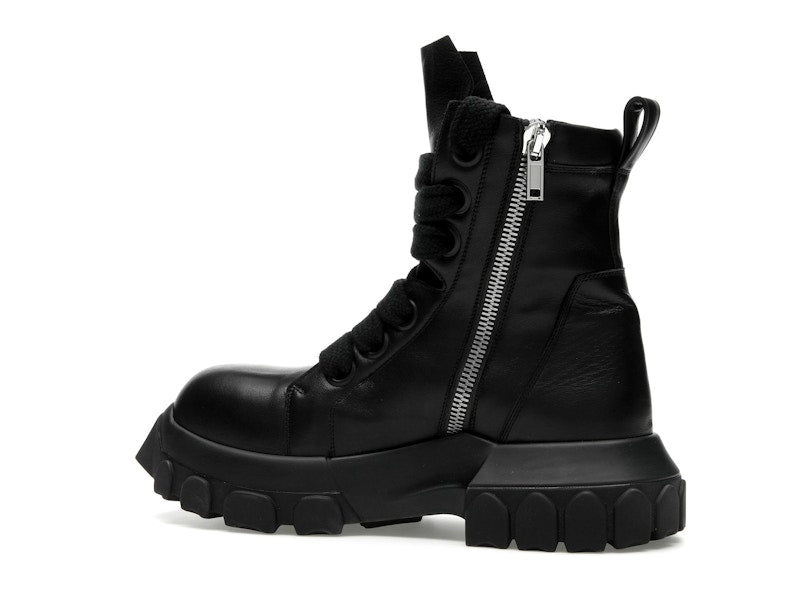 Rick Owens Lido Jumbo Laced Bozo Tractor Black