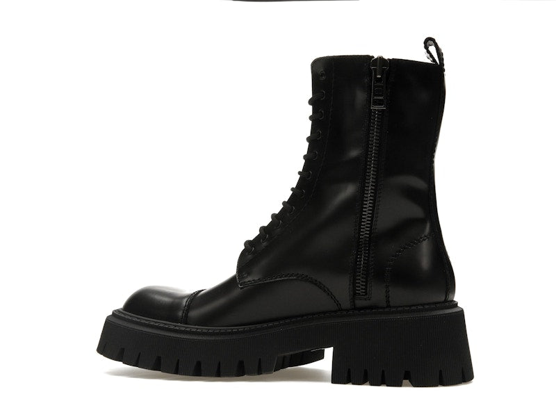 Balenciaga Tractor 20mm Zip Up Boot Black