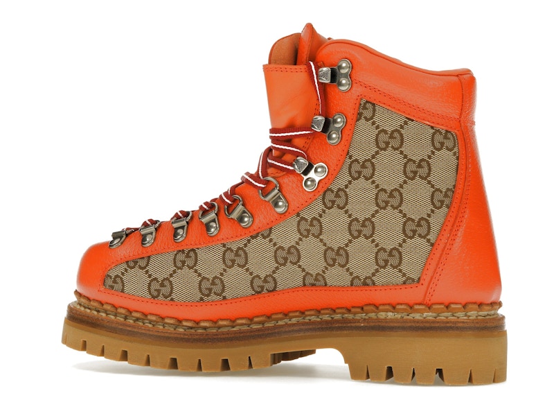 Gucci x The North Face Canvas Leather Boot Beige Orange (Women's)