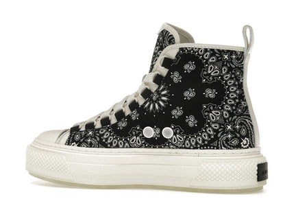 AMIRI Bandana Court Hi-top Sneaker Black White (Women's)