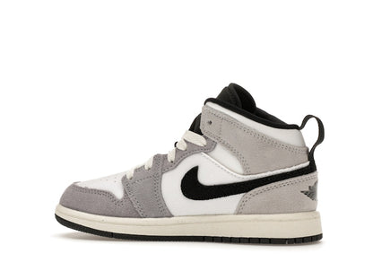 Jordan 1 Mid SE Craft White Cement Grey Black (PS)