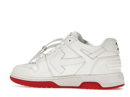 OFF-WHITE Out Of Office OOO Low Tops White Red