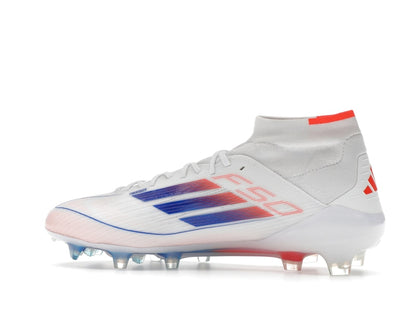 adidas F50 Elite Mid FG Cloud White Lucid Blue Solar Red (Women's)
