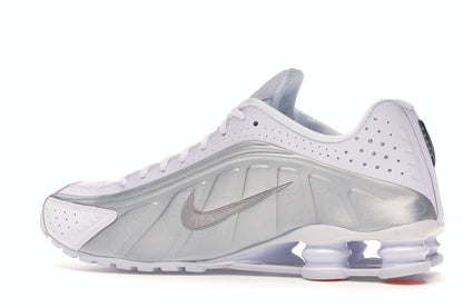 Nike Shox R4 White Metallic Silver
