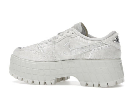 Jordan 1 Low Brooklyn Light Bone Metallic Silver (Women's)