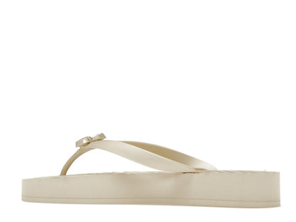 Gucci Chevron Thong Sandal White Rubber