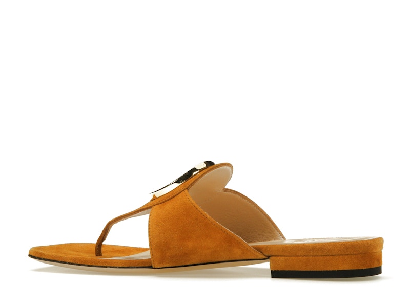 Gucci Blondie Thong Sandal Light Brown Suede
