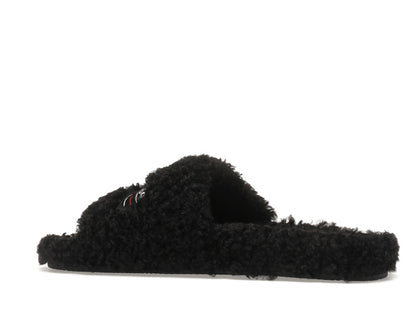 Balenciaga Furry Slide Black