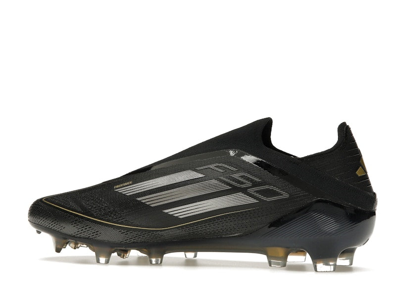 adidas F50 Elite Laceless FG Core Black Iron Metallic Gold Metallic
