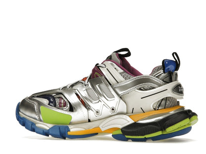 Balenciaga Track Leather Free White Silver Multi