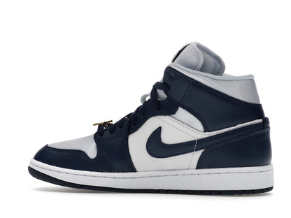 Jordan 1 Mid Football Grey White Midnight Navy (Women's)
