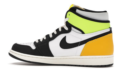 Jordan 1 Retro High White Black Volt University Gold
