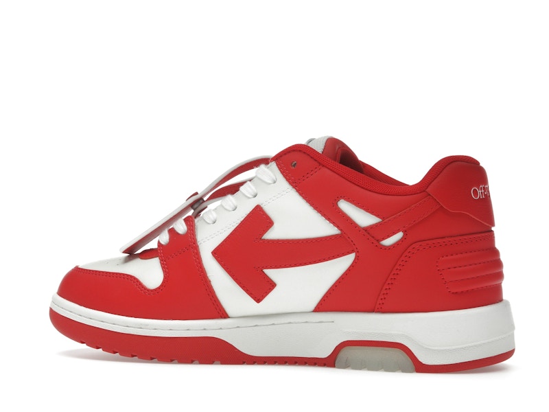 OFF-WHITE Out Of Office OOO Low Tops Red White