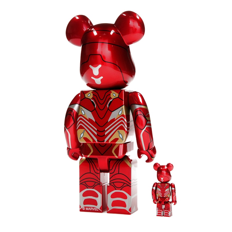 Bearbrick x Marvel Iron Man Mark 50 100% & 400% Set