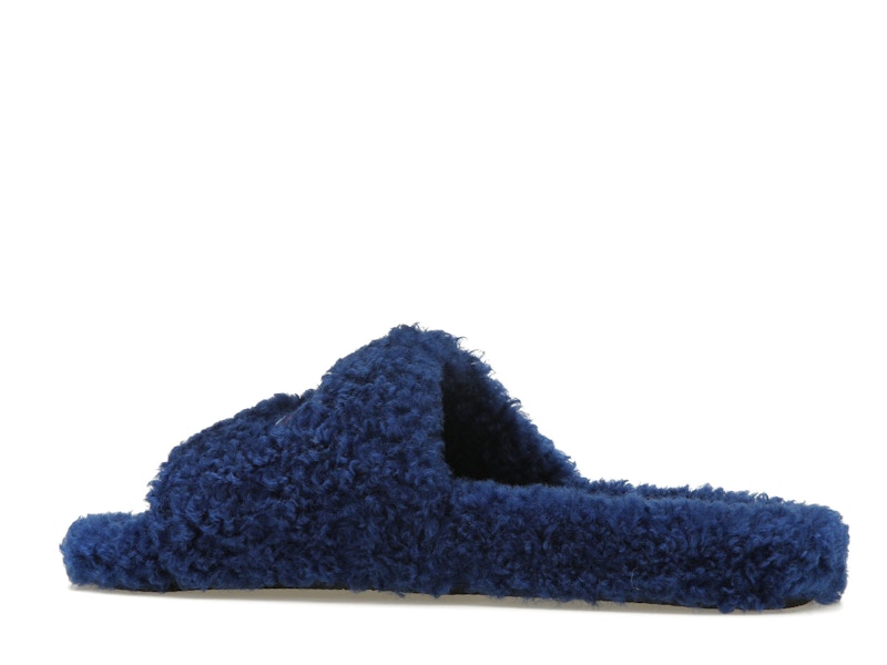 Balenciaga Furry Slide Blue