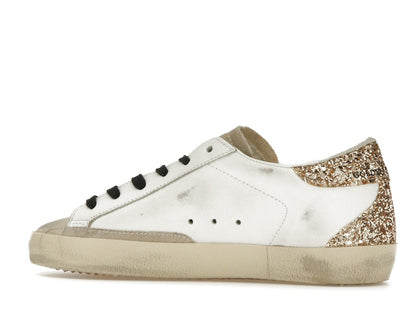 Golden Goose Super-Star White Silver Gold Glitter (Women's)