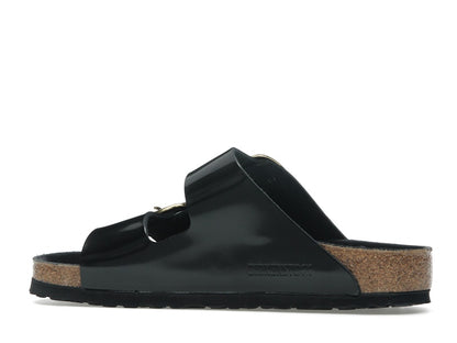 Birkenstock Arizona Big Buckle Natural Leather Patent Black Gold (Women's)