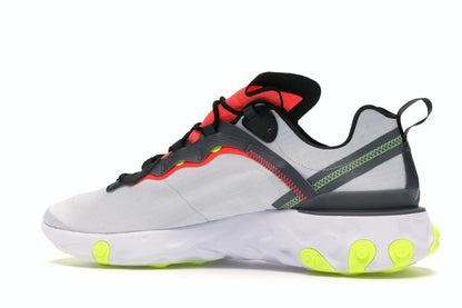 Nike React Element 55 Pure Platinum Bright Crimson Volt