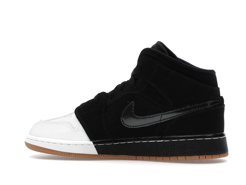 Jordan 1 Mid Black White Gold (GS)
