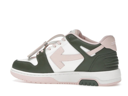 OFF-WHITE Out Of Office OOO Low Tops White Green Pink (Women's)