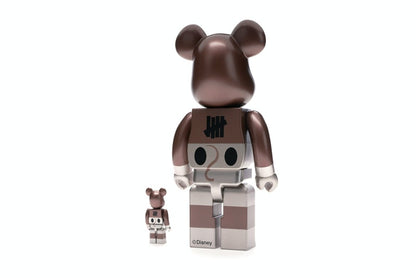 Bearbrick x Undefeated x Disney Mickey Mouse 90th Anniversary 100% & 400% Set Copper/Black