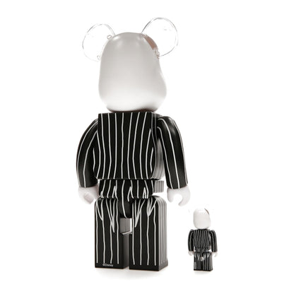 Bearbrick x Disney Tim Burton's The Nightmare Before Christmas Jack Skellington 100% & 400% Set