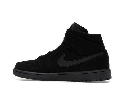 Jordan 1 Mid Black Black White