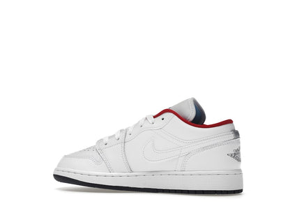 Jordan 1 Low White Gym Red Black (GS)
