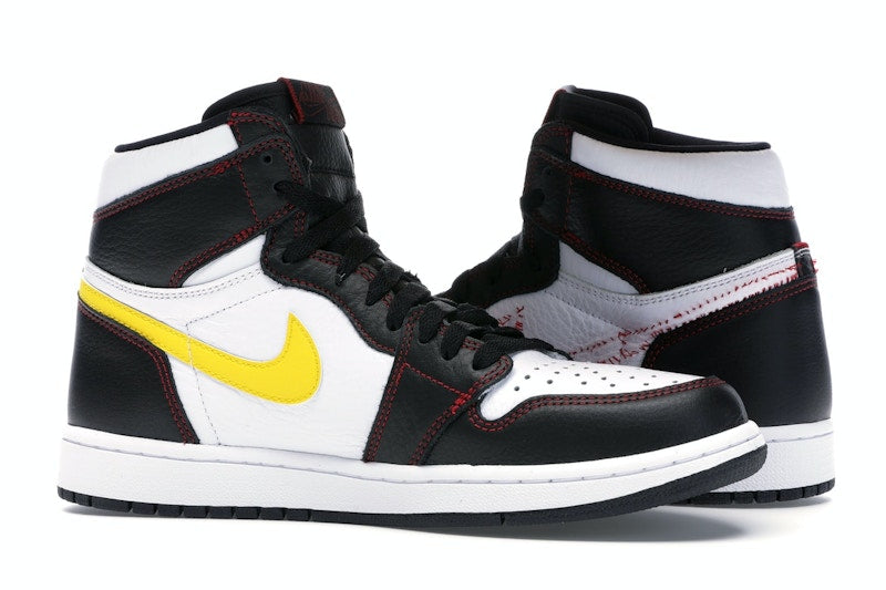 Jordan 1 Retro High Defiant White Black Gym Red